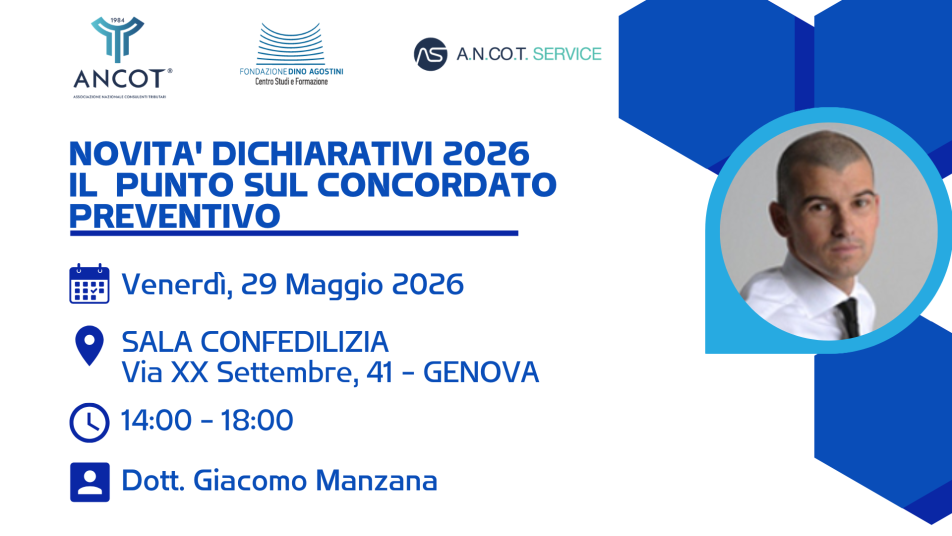 NOVITA' DICHIARATIVI 2026 IL  PUNTO SUL CONCORDATO PREVENTIVO